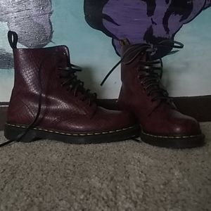 Dr Martens Pascal Burgandy Boots